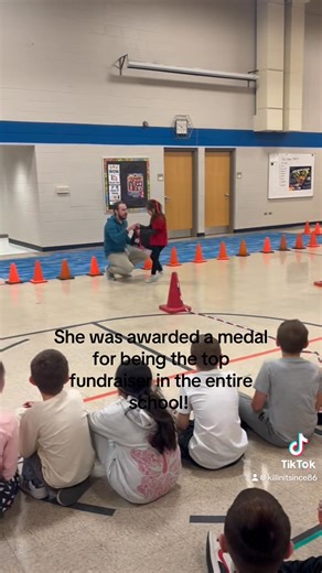 15K views · 993 reactions | SHE DID IT!!!! Emily raised $3,296 for the American Heart Association! She was honored today during the jump rope for heart event for being the top fundraiser in her entire school! Thank you to you ALL who helped support this mission for her! As you can tell, she was very pleased with herself!!! ♥️ Heart hero’s unite!  | Emily's Heart | Facebook
