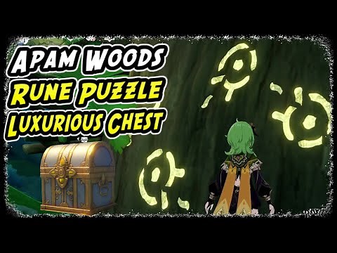 Secret Rune Puzzle Luxurious Chest in Apam Woods Genshin Impact