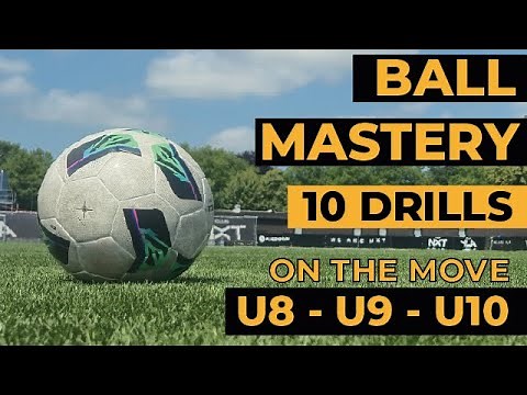 Ball Mastery Drills for U8, U9 & U110 | On The Move | Soccer Drills - Football Homework