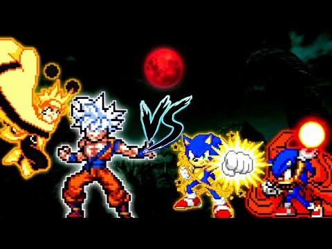 Son Goku DBS V7 OP (AF) & Naruto V2 OP (AF) VS Sonic Chaos V4 JVL OP (AF) & Sonic Baryon Mode V2 OP🔥