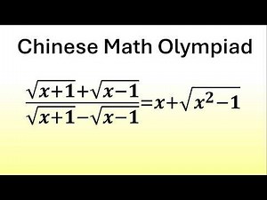 95% Failed to Solve This Chinese Math Olympiad Problem!