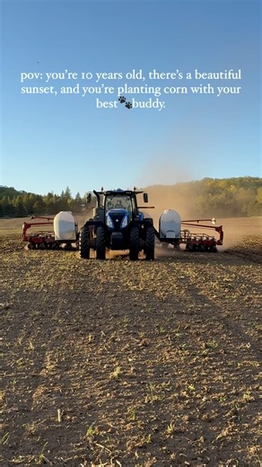 111K views · 10K reactions | Planting season has officially begun for us in MI!  Here’s to many long days, late nights, and farm mamas running food out to the fields again.  Proud of Hudson for gettin after it tonight. He and Baylor put some time in, and ended the weekend enjoying the most beautiful sunset.  #sunset #planting #corn #field #farm #farmland #newholland #newhollandtractor | Devon Fenner | Facebook