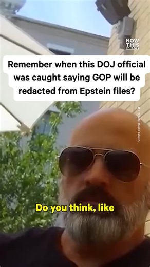 NowThis Impact | After DOJ official Joseph Schnitt was caught on hidden camera in September saying Republican names would be redacted from the Epstein... | Instagram