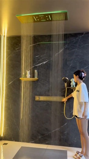 Turn ur shower into luxury experience with spa shower panel🚿✨#spashowerpanel #bathroomdesign #short