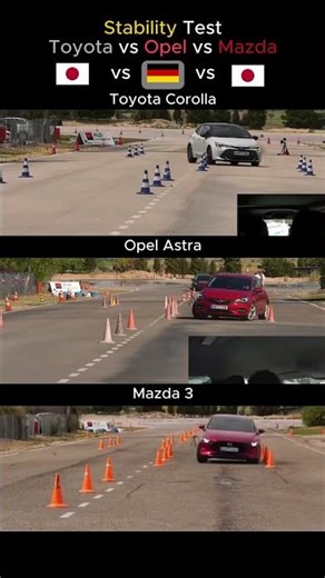 Stability Test : Toyota vs Mazda vs Opel !!!