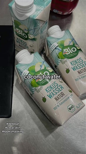 cheat code. #debloat #looksmaxing #clearskin #coconut #coconutwater | Coconut Water