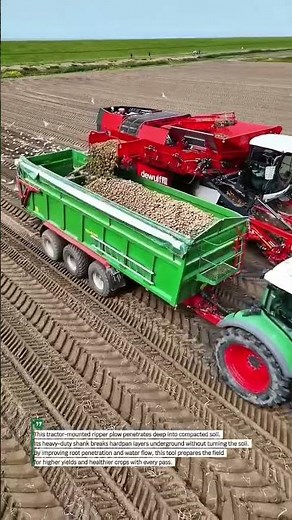 Deep Soil Ripper Plow Breaks Hard Ground Fast #FarmTech #AgriMachine #Tractor