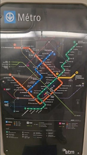 New Montreal transit map with the A3 Anse-à-l'Orme Branch included now spotted on an MR-73 train