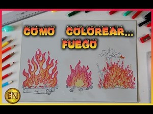 como colorear fuego