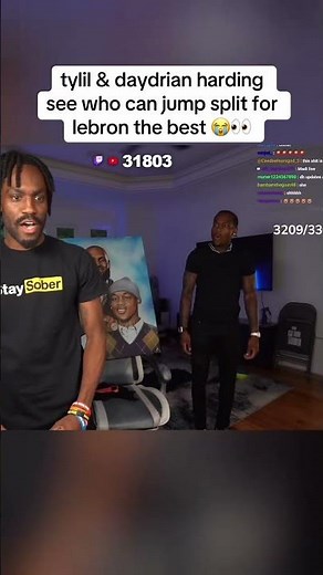 Tylil and Daydrian Harding Compete to Jump Split for LeBron