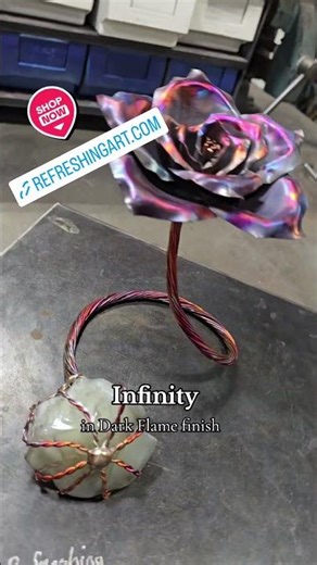Dark Flame 'Infinity' Crystal Copper Rose