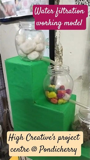 water filtration working model #water purification system #4 Stage water filter experiment #project