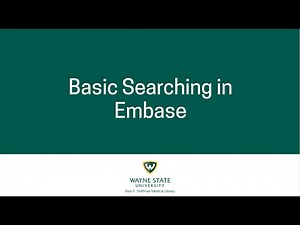 Basic Searching in Embase