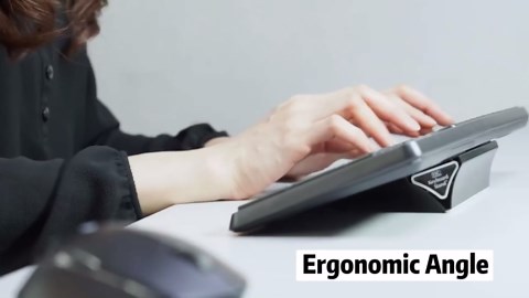 ESC Keyboard Stand (2 Sizes), Fixed Tilt Ergonomic Riser for Compact & Full Keyboards, Non-Slip Base, Compatible with Flat-Back Keyboard Only