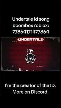 Undertale id song boombox roblox #roblox #undertale #роблокс #boombox #music #song #sans