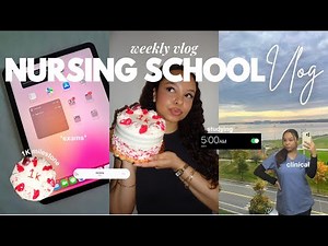 NURSING SCHOOL WEEKLY VLOG ♡ clinical, first exam & more!