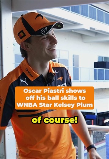 Oscar Piastri the hooper? 🤣🔥 @McLaren Mastercard F1 Team 🧡 @KelseyPlum10 #wnba #f1 #formula1 #basketball #oscarpiastri