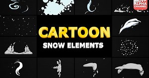 Hand-Drawn Cartoon Snow Elements for Winter Videos