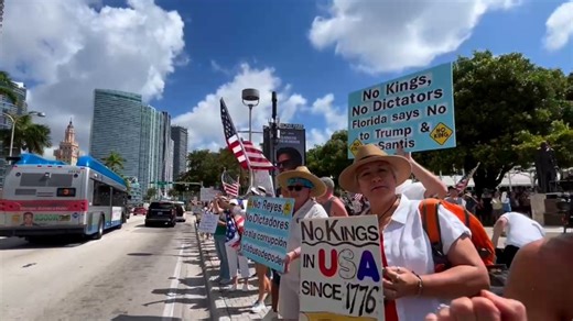 Thousands gather in cities across the country for 'No Kings' rallies