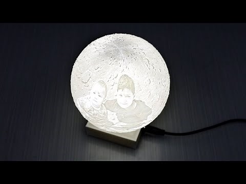 How to make moon lamp | 3D Photo Moon Lamp DIY