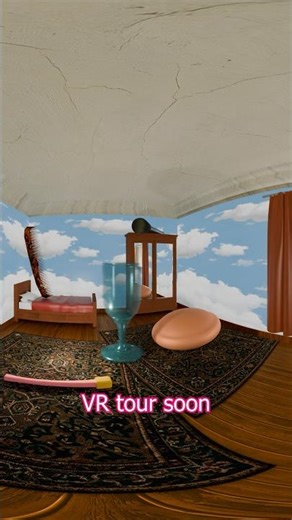 I recreated Magritte's paintings in #blender