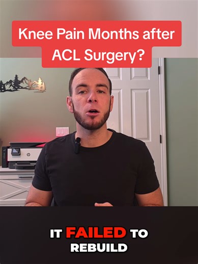 Your ACL surgery probably wasn’t the problem. If your knee still hurts months (or years) later, it’s usually because important steps in rehab were skipped — not because the surgery failed. 👉Comment “pain” and I’ll send you the full video breakdown.