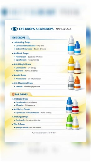 Eye Drops & Ear Drops – Name and Uses‪@LEARNABOUTMEDICINE‬ ‪@IndianMedicalLecture‬