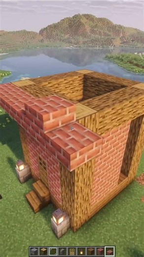 WE BUILD A SLEEPING HOUSE part1. #minecraft