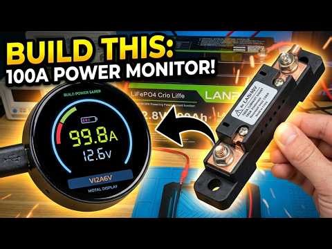 How to Build a 100A Power Monitor (12V 100Ah LiFePO4 Test) High Current Test BATTERY