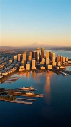 Seattle from the Clouds: Space Needle & Evergreen Magic in Epic 4K ✨🌲