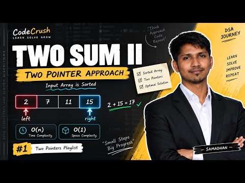 # Two Sum II – Input Array Is Sorted | Two Pointer Approach in |Java#DSAJourney1