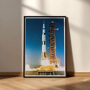 Saturn V Rocket Launch Poster, Apollo Mission NASA Photo Print, Vintage Space Launch Wall Art, Retro Aerospace Decor for Home and Office - Etsy