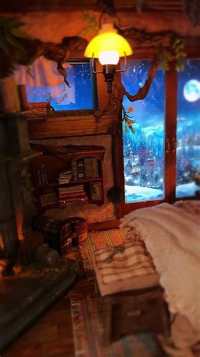 Inside the smallest mouse house built to keep them warm…🥹 #dollhouse #miniaturehouses #miniature