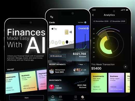 Ai finance app design