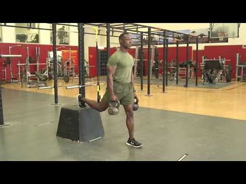 U.S. Marine Corps Fitness - Kettlebell Bulgarian Split Squat