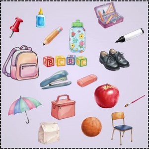 School Supplies Clip Art , 35 Cute School Water Color JPG Images , Back to School Clipart - Etsy Canada