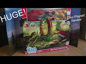 Kid Connection DINO PARK TRACK PLAYSET TOY REVIEW!