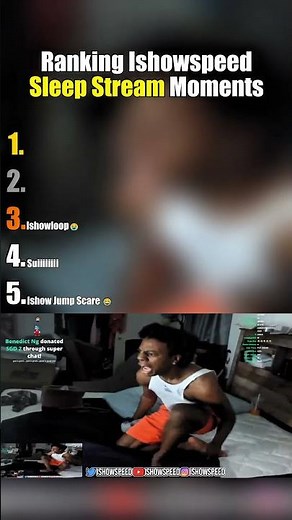 Best Ishowspeed Sleep Stream moments #funny #ranking
