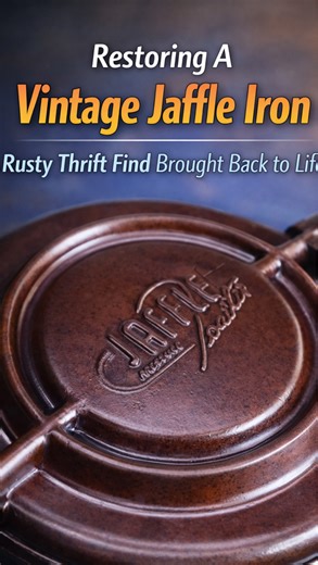 Restoring a vintage jaffle iron rusty thrift find brought back to life