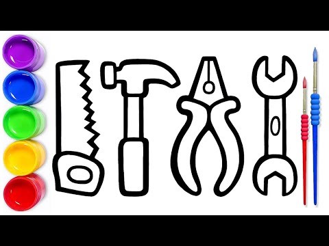 How to Draw Toys and Tools | Easy Drawing, Painting & Coloring for Kids
