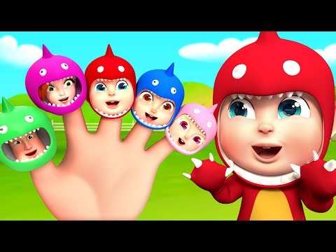 T-Rex Roar! | Dino Finger Family Song🦖| Rossoo Nursery Rhymes & Kids Songs