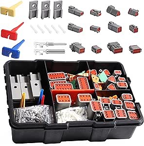 DT Connector Kit Deutsch 2 3 4 6 8 12 Pin Automotive Electrical Size 16 Stamped Contact Automotive Electrical Waterproof Deutsch Terminal Removal Tool