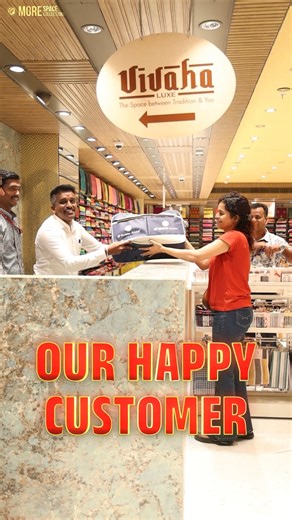 The Chennai Silks-Crosscutroad Gandhipuram on Instagram: "From Delhi to Coimbatore, we love meeting saree enthusiasts from across the country! ✈️✨ It was a pleasure hosting Monica, who visited our Cross Cut Road branch after finding us on Google. What started as a plan to pick up one or two sarees quickly turned into five once she explored our dedicated floor featuring over 1 Lakh Silk Sarees! 🛍️👸 We are so glad our staff could help her find her perfect drapes. Looking for your own dream saree