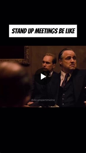 What if the Godfather was a Scrum Master?Don Corleone running a stand-up meeting is the video you didn't know you needed.And yes, unfortunately many Daily Scrums are as soul-crushing as this. | Maarten Dalmijn | 399 comments