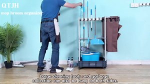 Rolling Cleaning Cart, Cleaning Tools Organizer, Housekeeping & Janitorial Cart