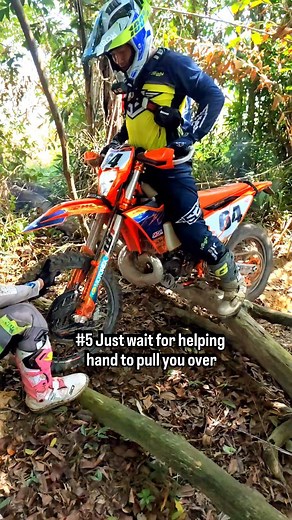 The last method is the best to get over the floating log. . Follow @sgoffroader for original off-road content from Singapore-based rider | sgoffroader