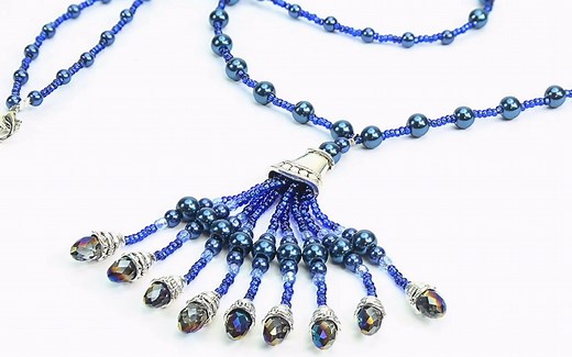 串珠 流苏项链 毛衣链制作 全教程 Tassel Necklace Full Tutorial.