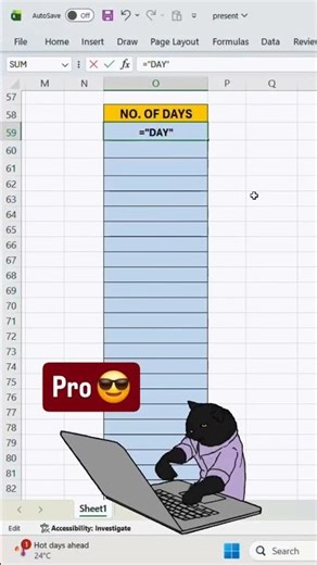Type Days in Excel in Seconds! ⚡ (Secret Shortcut) #excel #exceltricks #shorts