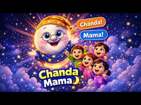 Chanda Mama Dheere Aao 🌙✨ | Cute Hindi Bedtime Rhyme for Kids | DreamPop Kids