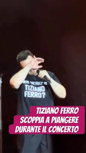 TIZIANO FERRO GETS EMOTIONAL DURING THE CONCERT #tizianoferro #concert #emotion #tears #foryou #fyp